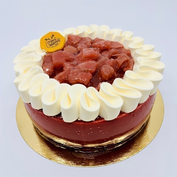 Vanille stoofpeer taart